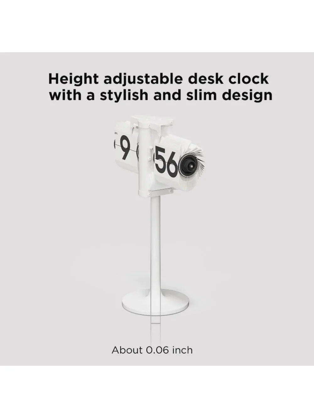 Home White Analog Quartz Large Number Adjustable Vintage Design Flip Desk Clock